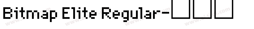 Bitmap Elite Regular字体转换